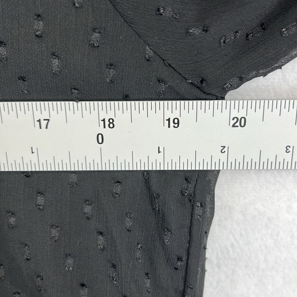 Lark & Grey Layered Dress Size L Black Polyester Semi-sheer w/Lining Airy EUC - Picture 8 of 9